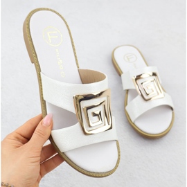 Flip -flops pentru femei cu decor alb Filippo DS3703 1 Flip -flops pentru femei cu decor alb Filippo DS3703 1