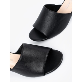 Sergio Leone Flip-flops de damă cu toc joasă negru 2
