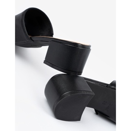 Sergio Leone Flip-flops de damă cu toc joasă negru 1 Sergio Leone Flip-flops de damă cu toc joasă negru 1