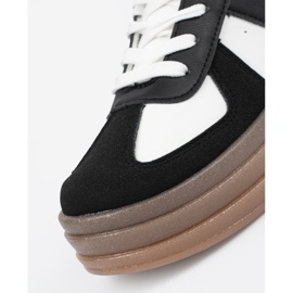 Shelvt Adidași cu platformă alb-negru 1