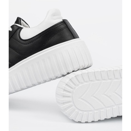 Shelvt Adidași negri pentru femei cu inserții albe negru 1