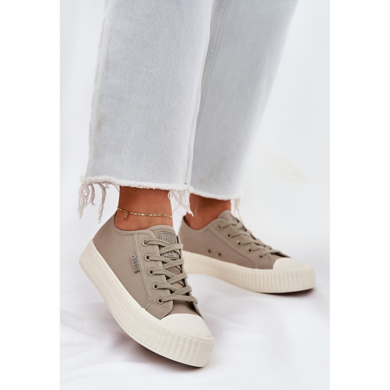 Material Sneakers pentru femei pe Big Star RR274779 Platforma gri 2