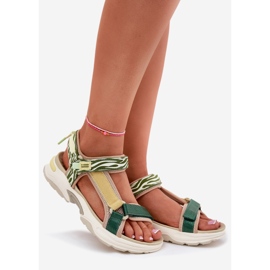 Sandale Velcro pentru femei D.Franklin DFSH406003 Green verde 1