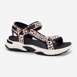 Sandale Velcro pentru femei D.Franklin DFSH406002 Negru și bej 1