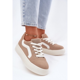 Inna Adidași pentru femei pe platforma Kaki bej 2