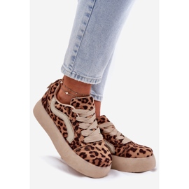 Inna Pantofi de damă cu platformă Leopard bej 1