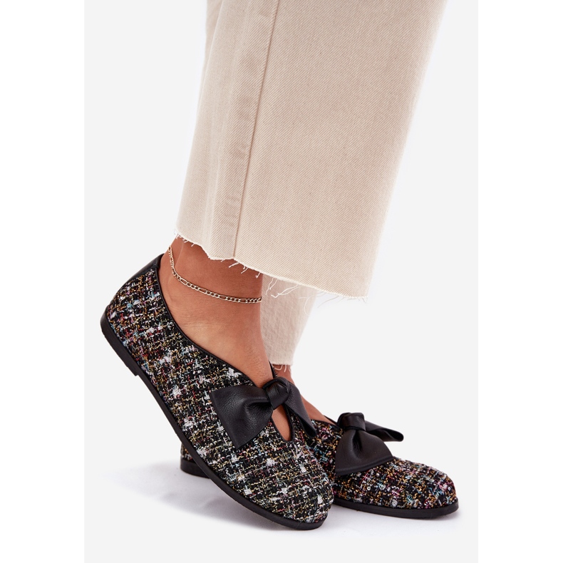 Balerine din piele cu Laura Messi 2921 Black Bow negru 1 Balerine din piele cu Laura Messi 2921 Black Bow negru 1