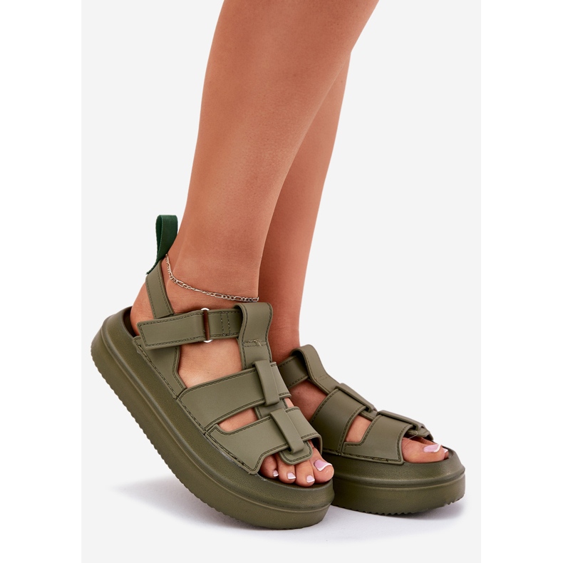 Inna Sandale pentru femei pe platforma verde 1