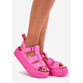 Inna Sandale pentru femei pe platformă Fuchsia roz 1