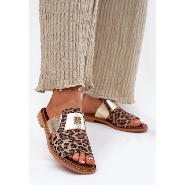 Zazoo Elegant Flat -Leather -High -High -Flip Flip Flops maro 2