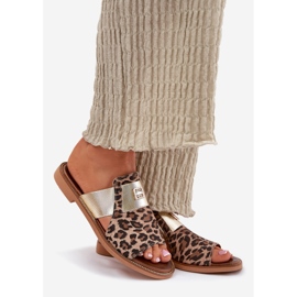 Zazoo Elegant Flat -Leather -High -High -Flip Flip Flops maro 1