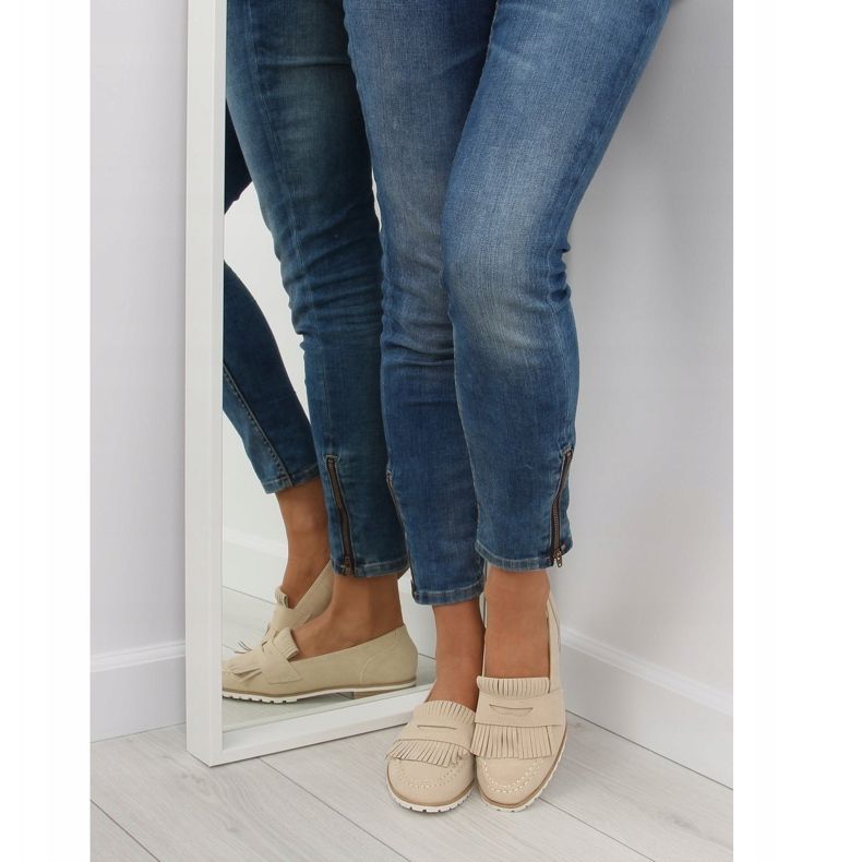 Mocasini dama bej 1174 Bej 1