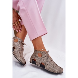 Cizme de piele modelate Maciejka 03426-49 LEOPARD Imprimare bej 7