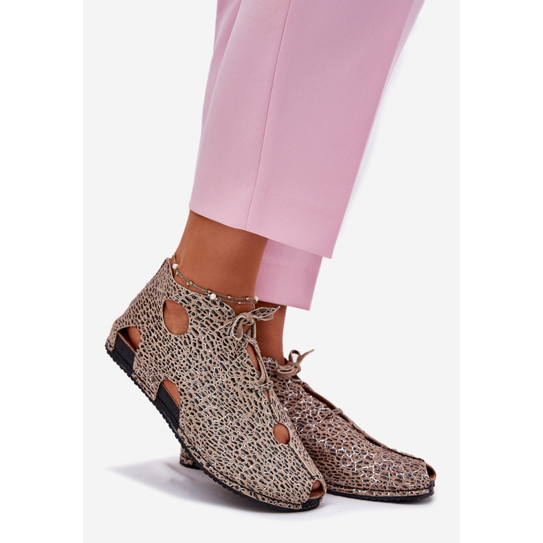 Cizme de piele modelate Maciejka 03426-49 LEOPARD Imprimare bej 1