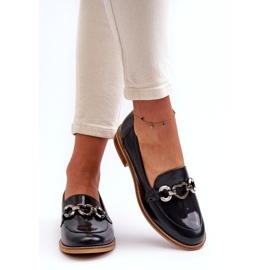 Laura Messi 2760 Leafers lăcuite din piele albastră bleumarin 2 Laura Messi 2760 Leafers lăcuite din piele albastră bleumarin 2