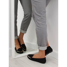 Mocasini negri de dama cu crampoane negri 1388 Negru 1