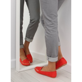 Mocasini de dama cu crampoane rosu 1388 Red roșu 1