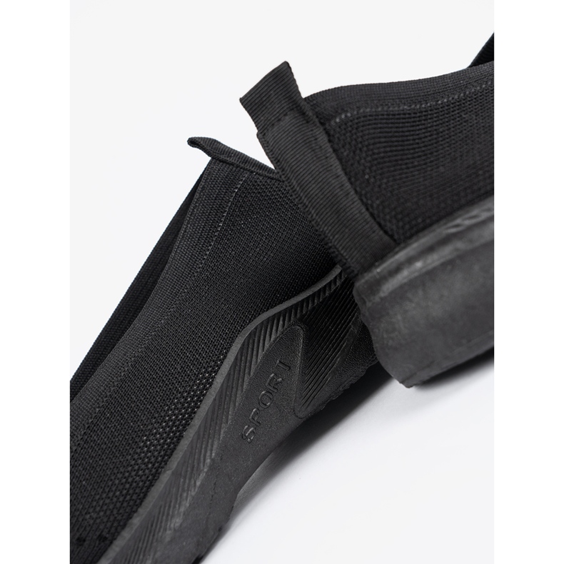 Shelvt Pantofi sport negri cu slip-on negru 1