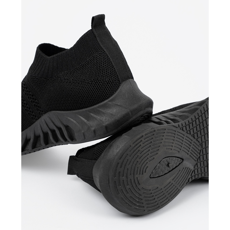 Shelvt Pantofi sporturi negri alunecători pentru femei negru 1