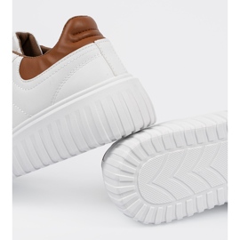 Shelvt Adidași albi pentru femei inserții maro 1