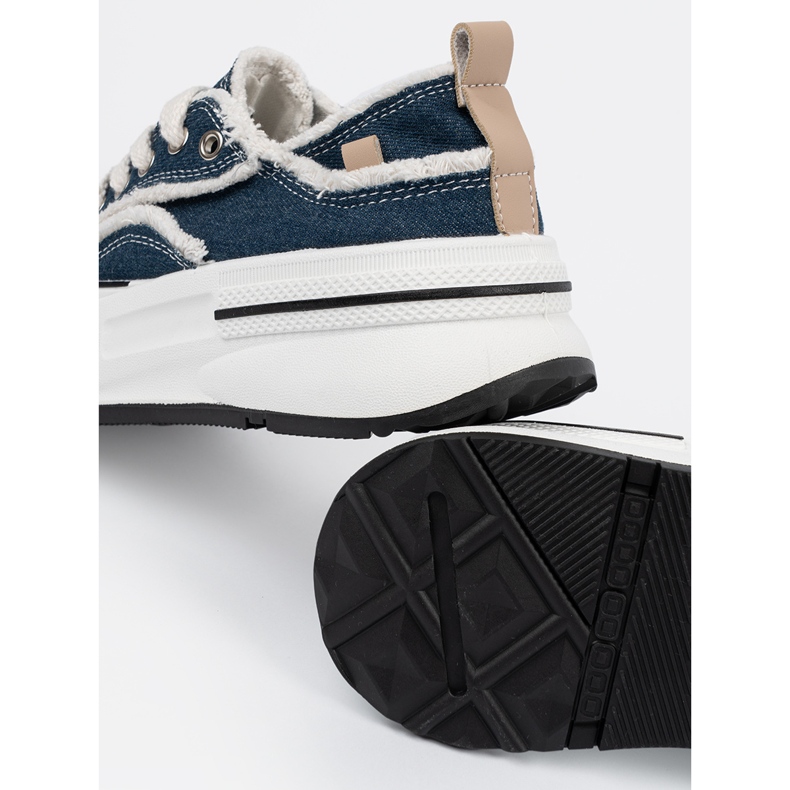 Shelvt Adidași pentru femei albastre bleumarin cu inserții albe albastru 1