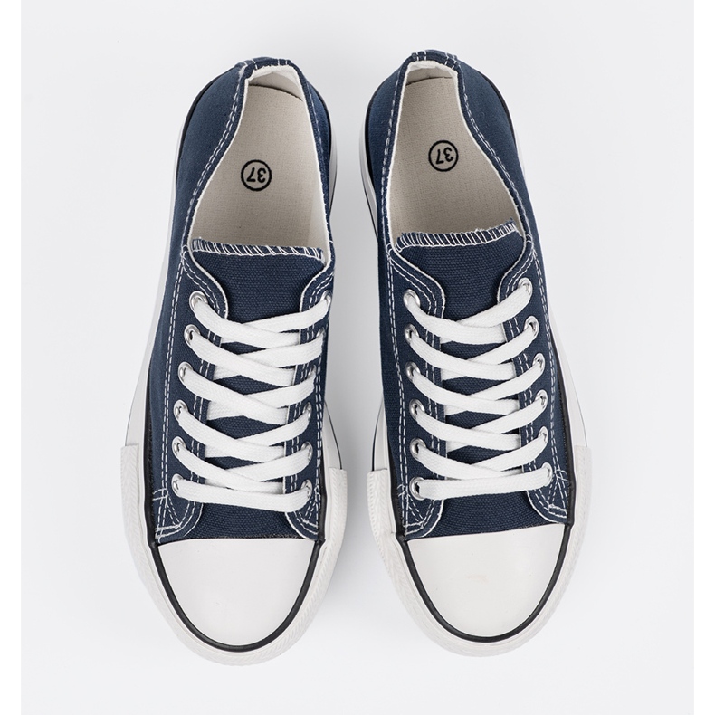 Shelvt Adidaje albastre navice pentru femei pe platformă albastru 1