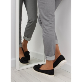 Negru Mocasini de dama cu franjuri 7214 Negru 1