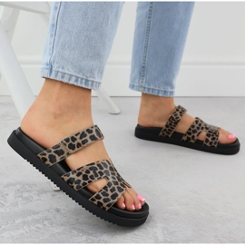 Papuci pentru femei în Leopard Print Beige Vinceza 17401 bej 5