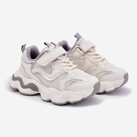 Inna Adidași pentru copii pe o talpă alb gros 1