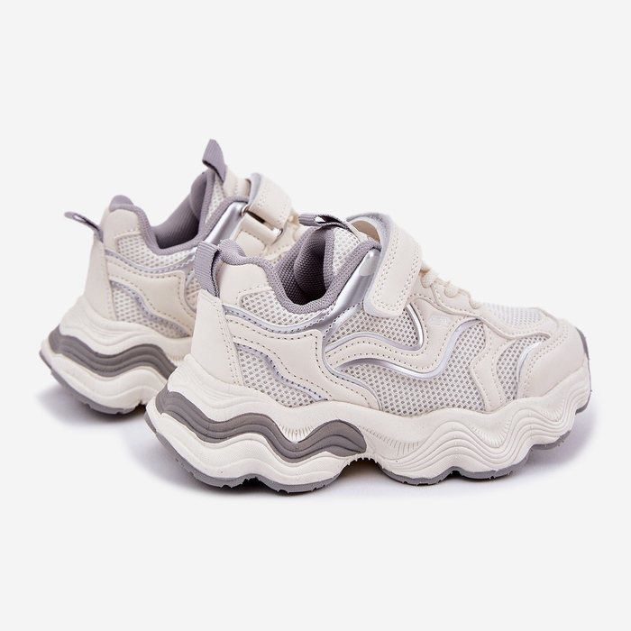 Inna Adidași pentru copii pe o talpă alb gros 2