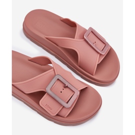 Flip -flop -uri parfumate pentru femei cu o cataramă decorativă Zaxy RR285077 Dirty Pink roz 1