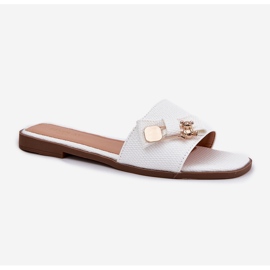 Inna Flip -flop -uri pentru femei cu un arc alb 4
