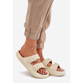 Inna Flip -flops pentru femei pe platformă cu catarame bej 1