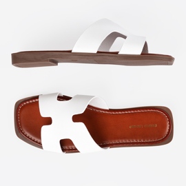 Sergio Leone Flip -flops alb cu un deget pătrat 4