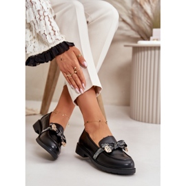 Mocasini De Dama Cu Fundita S.Barski HY42-331 Negru 4 Mocasini De Dama Cu Fundita S.Barski HY42-331 Negru 4