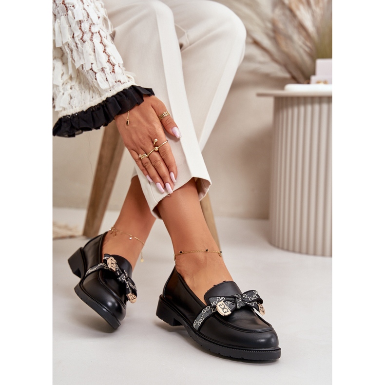 Mocasini De Dama Cu Fundita S.Barski HY42-331 Negru 4 Mocasini De Dama Cu Fundita S.Barski HY42-331 Negru 4