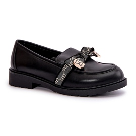 Mocasini De Dama Cu Fundita S.Barski HY42-331 Negru 2 Mocasini De Dama Cu Fundita S.Barski HY42-331 Negru 2