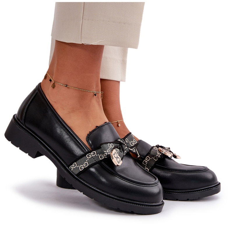 Mocasini De Dama Cu Fundita S.Barski HY42-331 Negru 5 Mocasini De Dama Cu Fundita S.Barski HY42-331 Negru 5