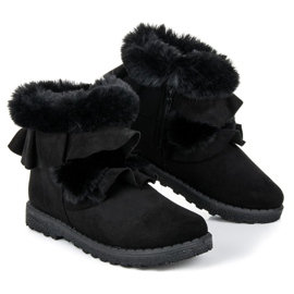 Seastar Cizme negre cu volan negru 1