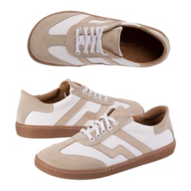 Pantofi de piele pentru femei desculți Olivier Eliza Białe alb 2