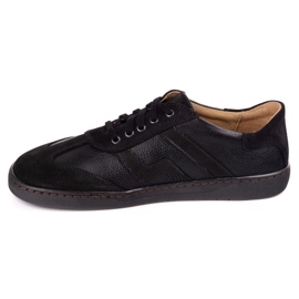 Pantofi de piele pentru femei desculți Olivier Eliza Black negru 1