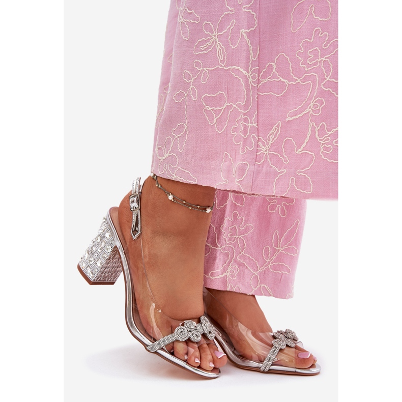 S.Barski Sandale transparente pe postul de argint MR51-705 1