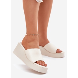 Inna Flip -flops pentru femei pe piele ancoică Bright Bright bej 1