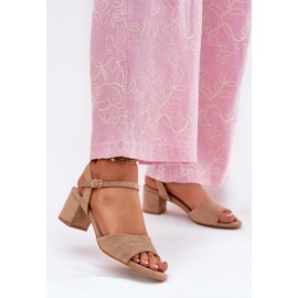 EVento Eco Suede Classic Women High Heels Sandale bej 2 EVento Eco Suede Classic Women High Heels Sandale bej 2