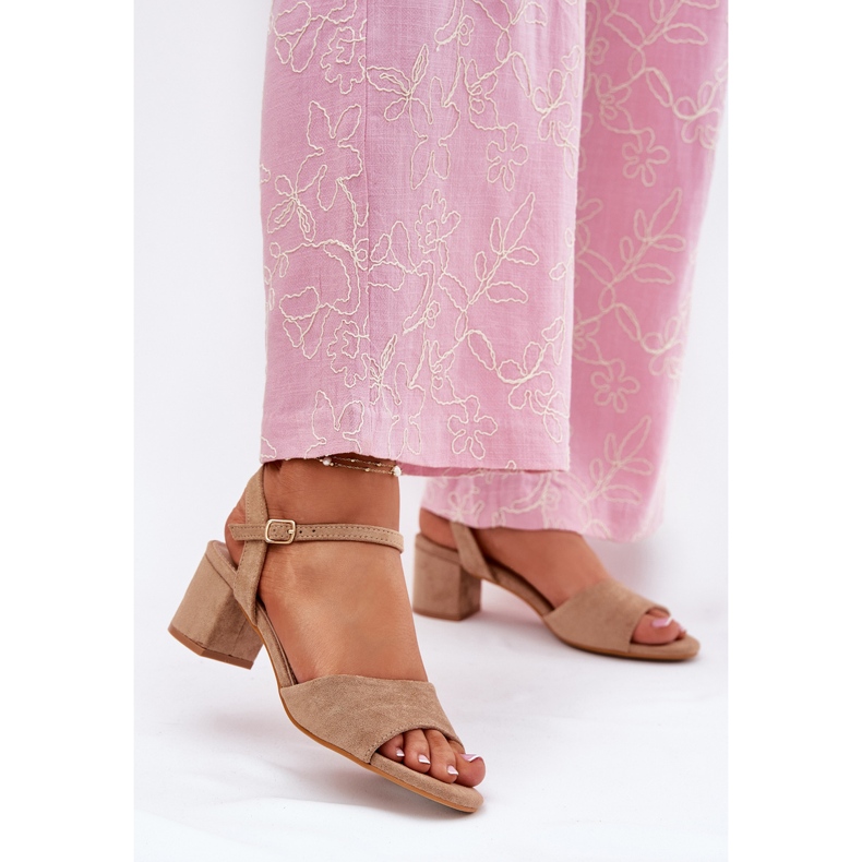 EVento Eco Suede Classic Women High Heels Sandale bej 2 EVento Eco Suede Classic Women High Heels Sandale bej 2