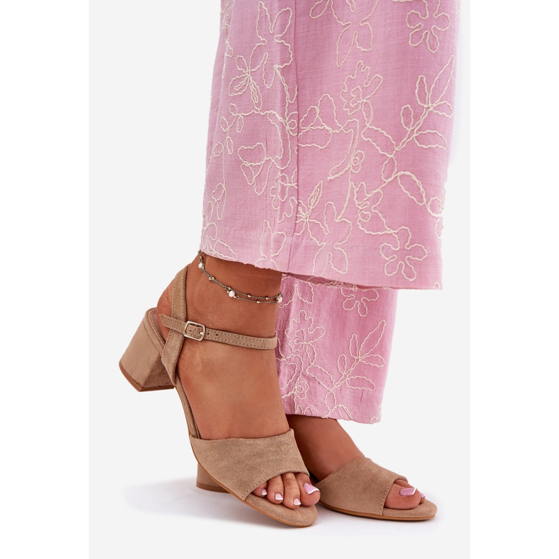 EVento Eco Suede Classic Women High Heels Sandale bej 1 EVento Eco Suede Classic Women High Heels Sandale bej 1