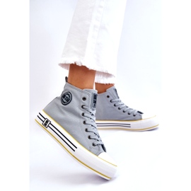 Adidaje cu material ridicat pentru femei pe Big Star LL274188 Platforma albastră deschisă albastru 1
