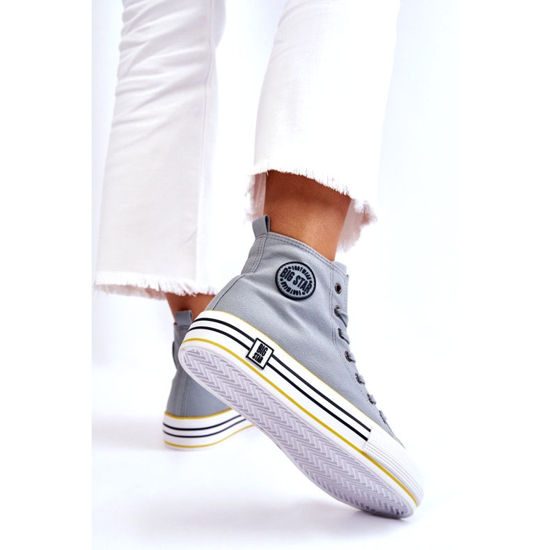 Adidaje cu material ridicat pentru femei pe Big Star LL274188 Platforma albastră deschisă albastru 2