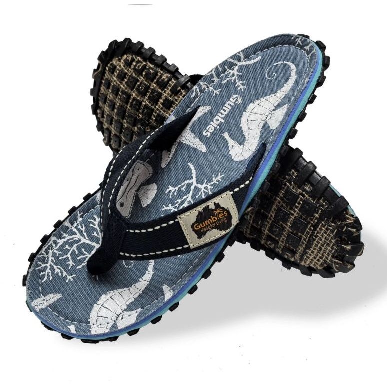 Insula japoneză Gumbies Flip-Flops Unisex Seahorse Gu-Ffisl152 albastru 1
