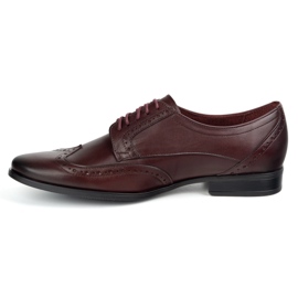 Olivier Pantofi pentru piele pentru bărbați Brogs - Model 1023 Cherry roșu 1 Olivier Pantofi pentru piele pentru bărbați Brogs - Model 1023 Cherry roșu 1